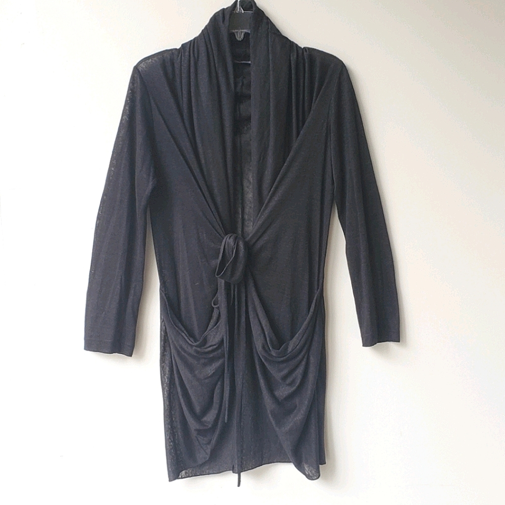 Veronique Miljkovitch Linen Tie Sweater